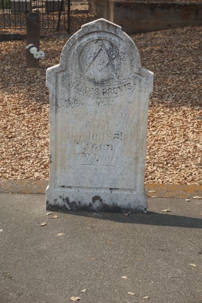 [Picture of James Provis grave]